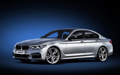 BMW5, 2018, 4k, チューニング, GMPイタリア, 新車, 銀BMW5, ドイツ車, セダン, BMW