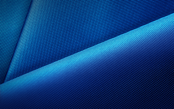 textura de tecido, pano azul, curvas, close-up