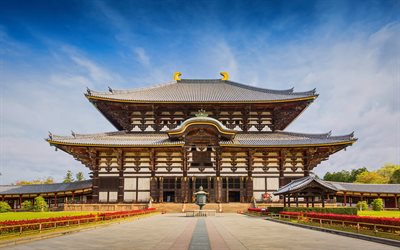 todaiji-tempel, japanische sehensw&#252;rdigkeiten, nara, kansai, asien, japan