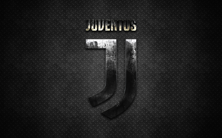  Descargar fondos de pantalla Juventus FC, nuevo logo, textura de metal, grunge, arte creativo, logo de metal, club de fútbol italiano, campeón, Serie a, Italia libre.  Imágenes para escritorio gratis