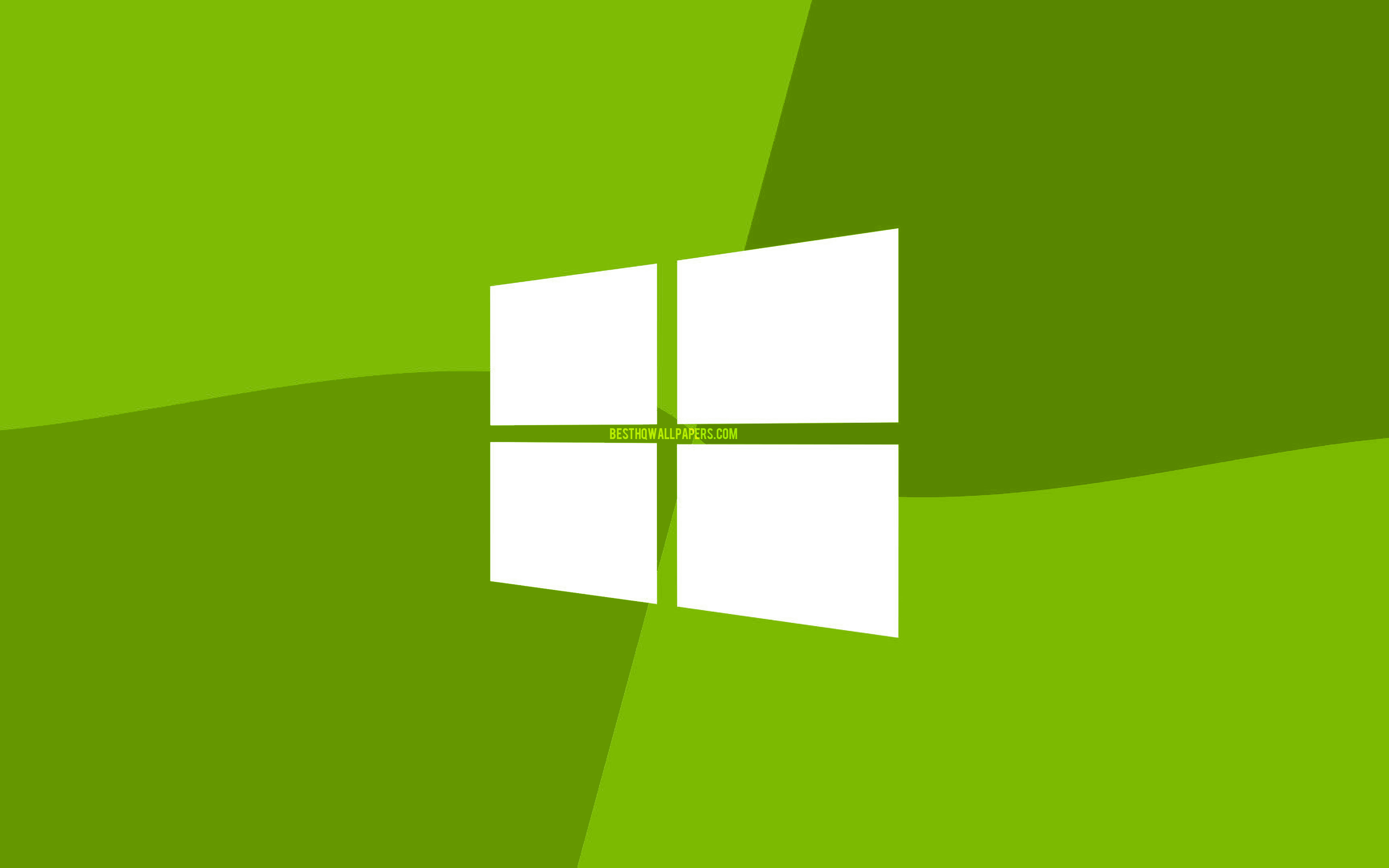 Windows 10 olive logo, 4k, Microsoft logo, minimal, OS, olive background, creative, Windows 10, artwork, Windows 10 logo