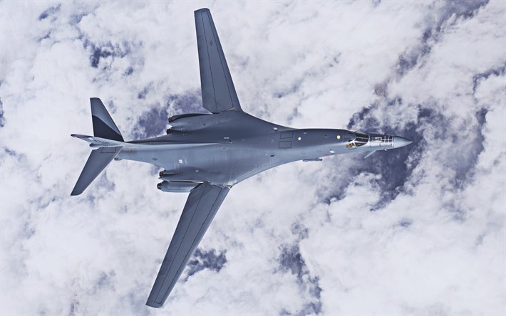 4k, rockwell b-1 lancer bomber b1-b-bomber der us army, combat aircraft, rockwell international