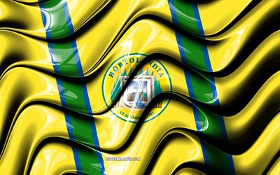 Hortolandia Lippu, 4k, Kaupungeissa Brasiliassa, Etel&#228;-Amerikassa, Lipun Hortolandia, 3D art, Hortolandia, Brasilian kaupungeissa, Hortolandia 3D flag, Brasilia