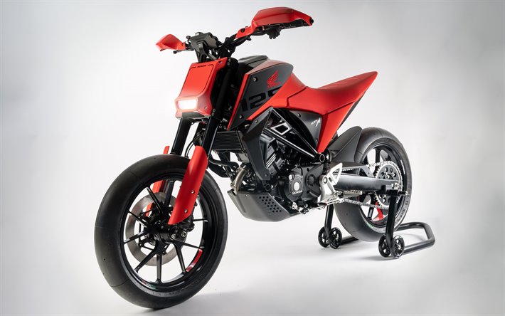 Honda CB125M, 4k, studio, 2019 motos, sbk, 2019 Honda CB125M, japon&#234;s motocicletas, Honda