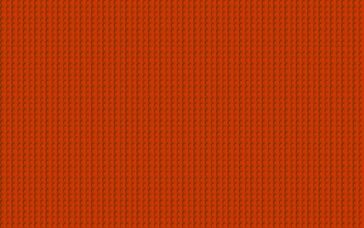orange lego texture, 4k, macro, orange dots background, lego, orange backgrounds, lego textures, lego patterns