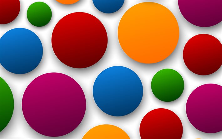 Download Wallpapers Colorful Circles 4k Abstract Backgrounds Material Design Artwork Background With Circles For Desktop Free Pictures For Desktop Free