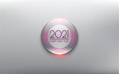 Happy New Year 2021, Purple 2021 Background, 3d elements, 2021 concepts, 2021 New Year, Purple 2021 3d element