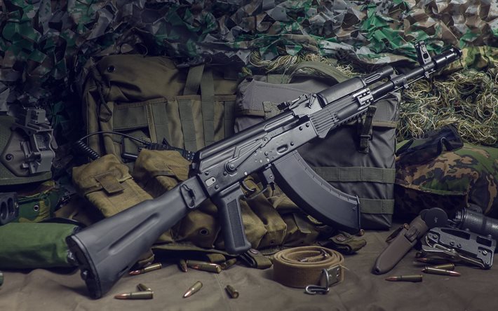 Rifle de assalto Kalashnikov, AK-74, armas militares, rifle Kalashnikov, rifles de assalto
