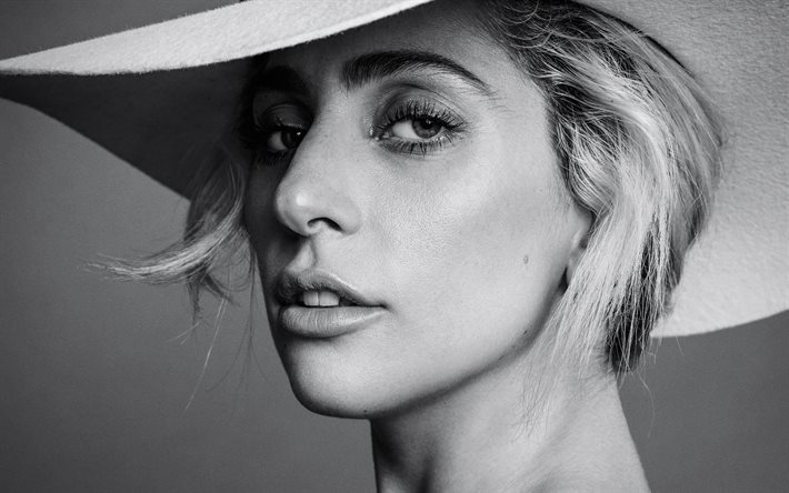 Lady Gaga, portrait, chanteur, maquillage