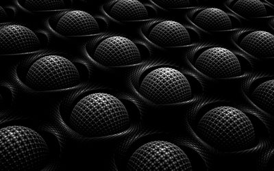 3d spheres, art, black spheres, 3d art, geometric shapes, creative, spheres