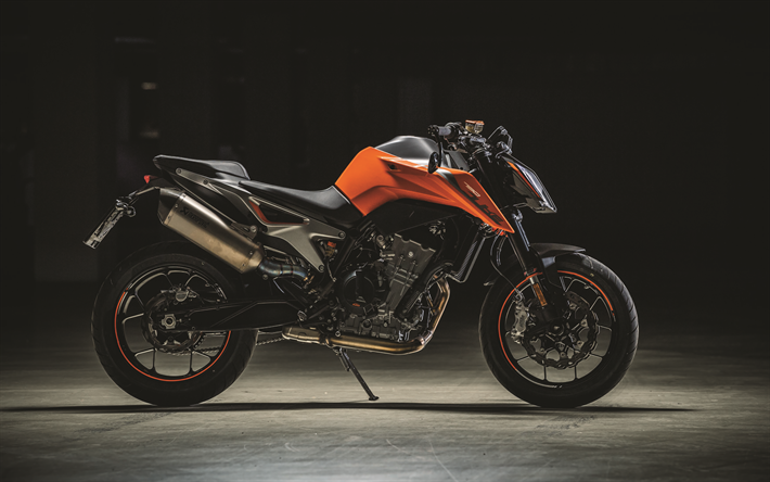 4k, KTM 790 Duque, estudio, 2018 motos, moto gp, superbikes, KTM