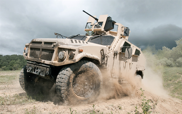 JLTV, 4k, YHDYSVALTAIN Armeija, offroad, Joint Light Tactical Vehicle, Humvee