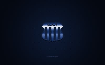 Club Atletico Talleres, Argentinean football club, Argentine Primera Division, blue logo, blue carbon fiber background, football, Cordoba, Argentina, CA Talleres logo, Talleres Cordoba
