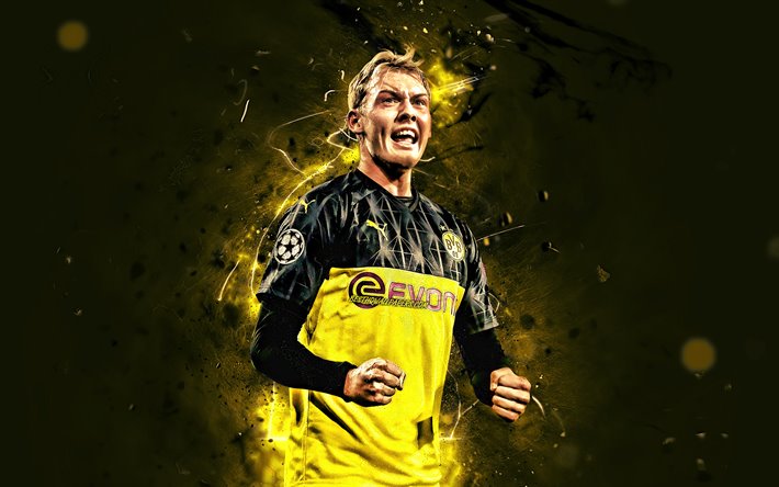 Julian Brandt, 2019, Saksalaiset jalkapalloilijat, Borussia Dortmund FC, BVB, jalkapallo, Brandt, Bundesliiga, Julian Brandt BVB, neon valot, Saksa