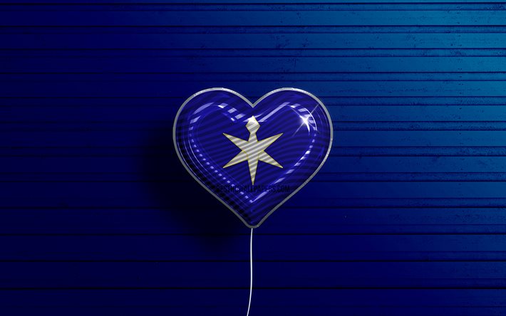 I Love Chiba, 4k, palloncini realistici, sfondo di legno blu, Giorno di Chiba, prefetture giapponesi, bandiera di Chiba, Giappone, palloncino con bandiera, Prefetture del Giappone, Chiba