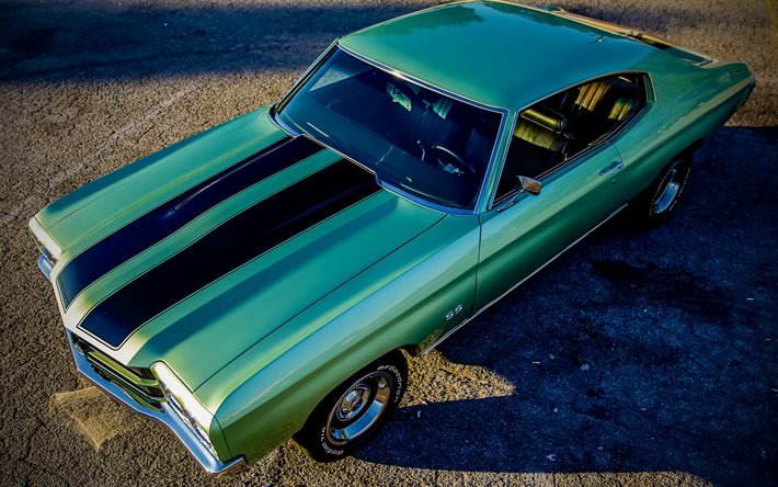 Chevrolet Chevelle SS, muscle cars, 1970 cars, HDR, retro cars, 1970 Chevrolet Chevelle SS, american cars, Chevrolet