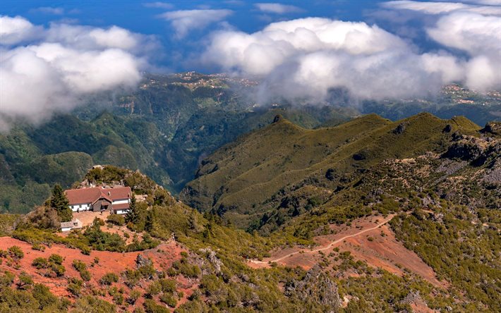 Madeira, mountains, North Atlantic Ocean, coast, mountain view, Madeira Island, Autonomous Region of Madeira, Portugal