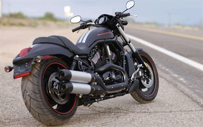 Harley-Davidson, 2017, musta moottoripy&#246;r&#228;, cool moottoripy&#246;r&#228;, musta Harley, MEILLE