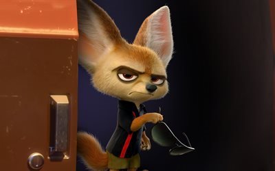 Nick, 4k, karakterler, 3d-animasyon, Zootopia