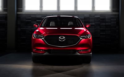 4k, Mazda CX-5, 2017 auto, crossover, rosso CX-5, Mazda