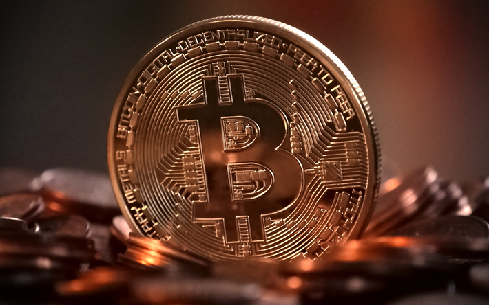 4k, bitcoin, elektroniska pengar, crypto valuta, brons mynt