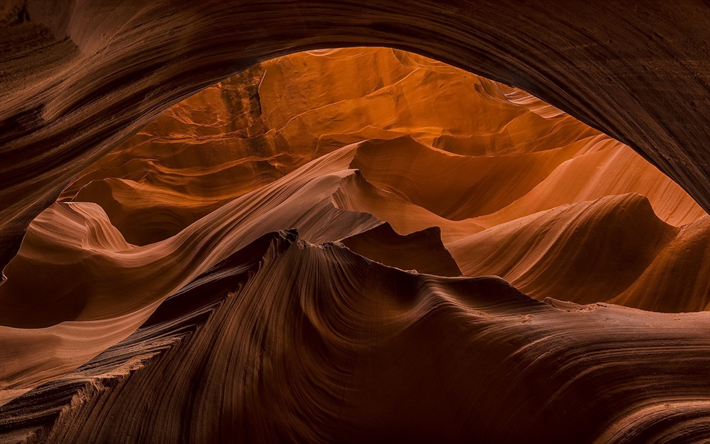 Antelope Canyon, kivi&#228;, american maamerkkej&#228;, kallioita, Arizona, Amerikassa, USA