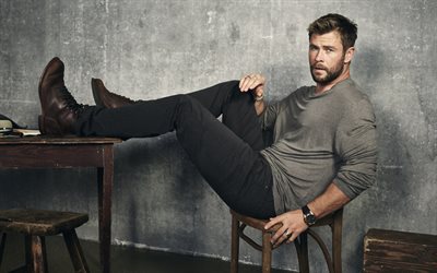 Chris Hemsworth, chicos, Hollywood, el actor australiano, sesi&#243;n de fotos, celebridades