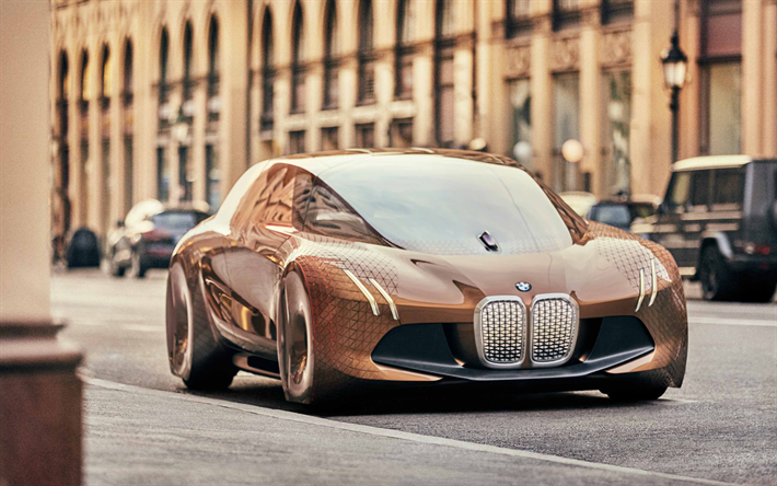 BMW Vision Next 100, 2017, self-controlled car, concept, German cars, BMW