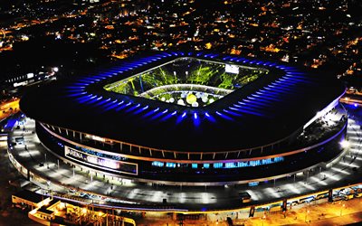 arena do gremio, fußball-stadion gremio fc, sport-arena, am abend, brasilien moderne stadien, porto alegre, rio grande do sul