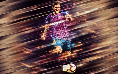 Lionel Messi, a estrela do futebol, O Barcelona FC, 4k, jogadores de futebol, Jogador de futebol argentino, atacante, capit&#227;o, Catal&#227;o futebol clube, Catalunha, Espanha, Messi