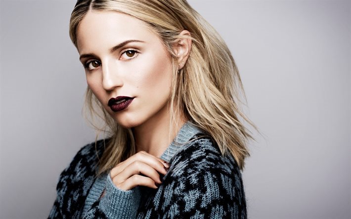 Dianna Agron, Retrato, A atriz norte-americana, maquiagem linda, loira