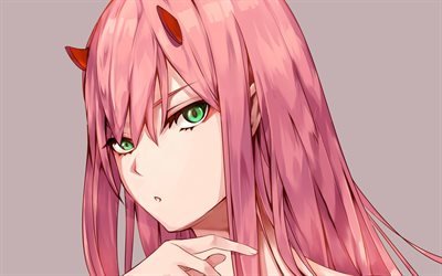 Download Wallpapers Zero Two Manga Anime Characters Pink Hair Darling In The Franxx For Desktop Free Pictures For Desktop Free