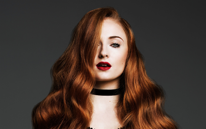 Hollywood, Sophie Turner, actrice anglaise, 2018, photoshoot, le gingembre fille, beaut&#233;