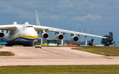 Antonov, 空港, AN-225, 飛行場4k, カザーク, 貨物の平面, アントノフAn-225Mr, 輸送機, AN225, Antonov航空会社, ウクライナ航空機