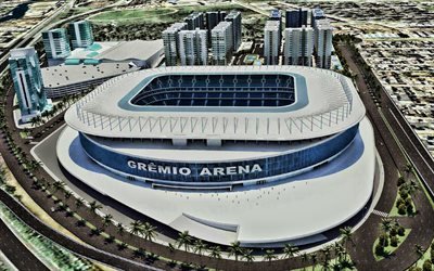 Gremio stadio, il progetto in 3D, Arena del Gremio di Porto Alegre, il Gremio FC, panorama, calcio, stadio di calcio, il Brasile, il Gremio nuovo stadio