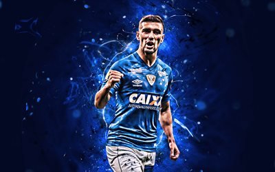 Henrique, il Cruzeiro FC, close-up, brasiliano, i calciatori, l&#39;obiettivo, il calcio, il Brasiliano di Serie A, Henrique Pacheco Lima, calcio, luci al neon, Brasile