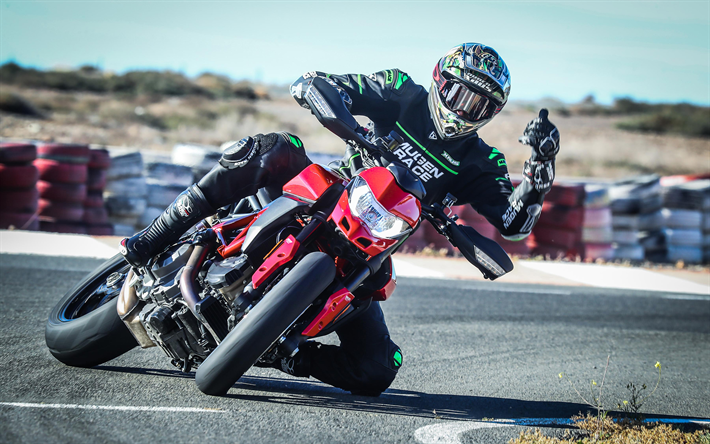 A Ducati Hypermotard 950, 4k, pista de rolamento, 2019 motos, sbk, italiano de motos, Ducati