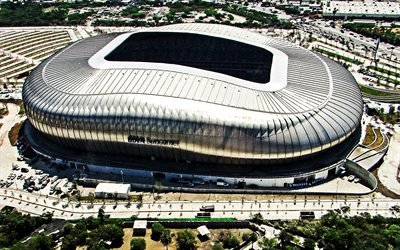 Estadio BBVA Bancomer, Stadio di Calcio di Monterrey, Guadalupe, in Messico, CF Monterrey stadio, messicana di calcio, stadio, vista laterale, esterno