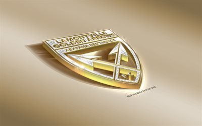 Golden Arrows FC, South African Football Club, Golden Silver logo, Durban, South Africa, ABSA Premiership, Premier League, 3d golden emblem, creative 3d art, football