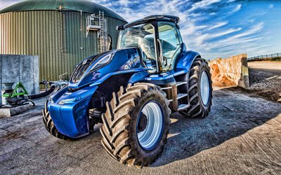 New Holland T6 180, HDR, 2020 tractores, azul tractor, maquinaria agrícola New Holland