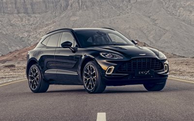 Aston Martin DBX, 2020, vista frontale, esterno, nero suv, nero nuovo DBX, le auto inglesi, Aston Martin