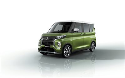 mitsubishi ek x raum, 4k, kompakte autos, 2020 pkw, minivans, 2020 mitsubishi ek x space, japanische autos, mitsubishi