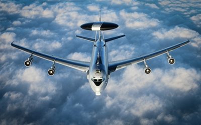 Boeing E-3 Sentry, military aircraft, NATO, AWACS, American airborne early warning and control, Boeing