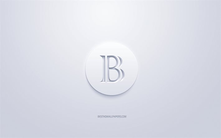 BlackCoin logo, 3d logo blanc, art 3d, fond blanc, cryptocurrency, BlackCoin, finance concepts, des affaires