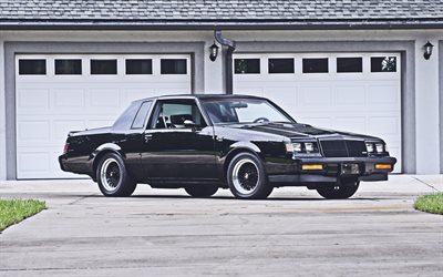 buick grand national, 4k, muscle-cars, 1986 autos, retro-autos, amerikanische autos, 1986 buick grand national, buick