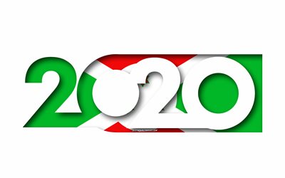 Burundi 2020, Flag of Burundi, white background, Burundi, 3d art, 2020 concepts, Burundi flag, 2020 New Year, 2020 Burundi flag