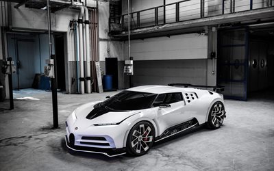 Bugatti Centodieci, 4k, hypercars, 2020年までの車, ウ, ガレージ, 2020年Bugatti Centodieci, Bugatti