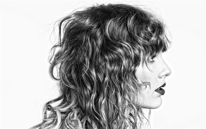 Taylor Swift, portre, Amerikalı şarkıcı, fotoğraf &#231;ekimi, siyah beyaz, Amerikan yıldızı, pop&#252;ler şarkıcılar