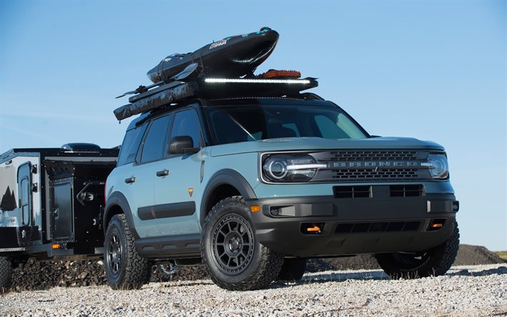 Ford Bronco Sport, 4k, offroad, 2021 autoa, maastoautot, MAD Industries, viritys, 2021 Ford Bronco, Ford
