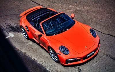Porsche 911 Turbo S Cabriolet, 4k, supercars, 2021 cars, AU-spec, HDR, 992, 2021 Porsche 911, german cars, Porsche